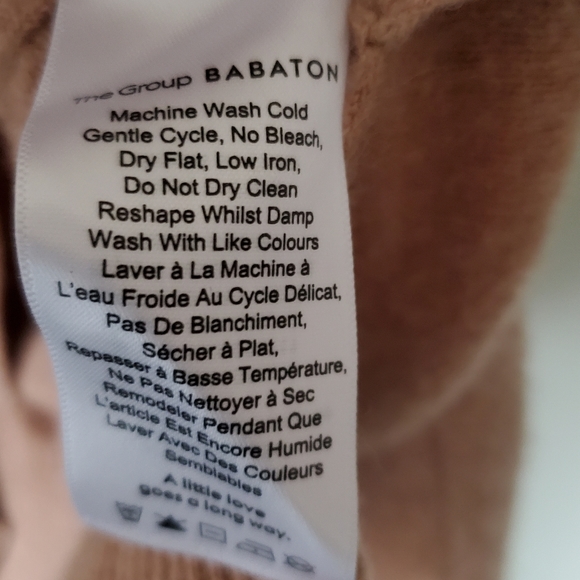 Aritzia Soft Pink Hooded Cashmere-Blend Sweater - Picture 12 of 13